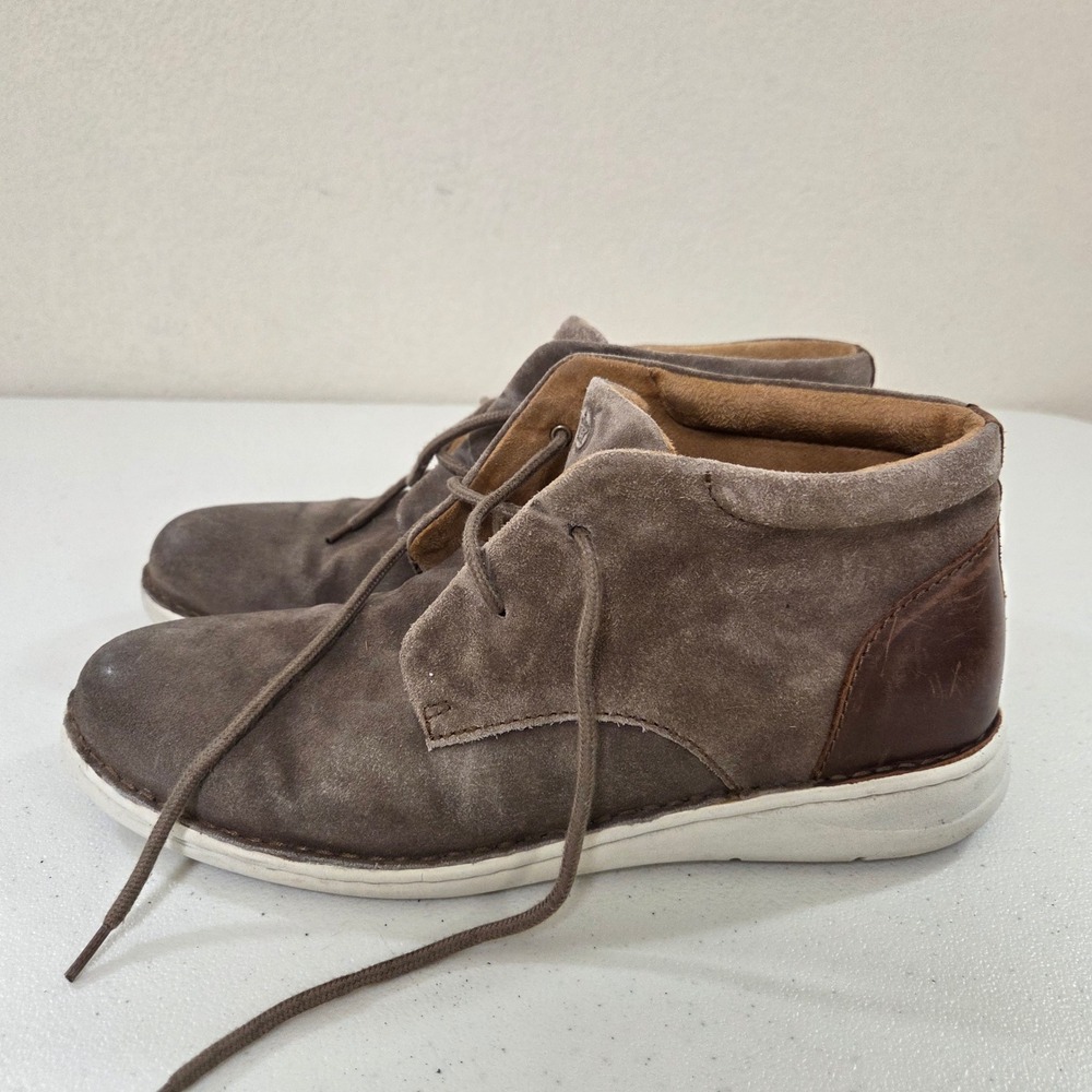 Born Harrison Mens 10M Taupe Suede Leather Chukka Boots BM0015055 Brown